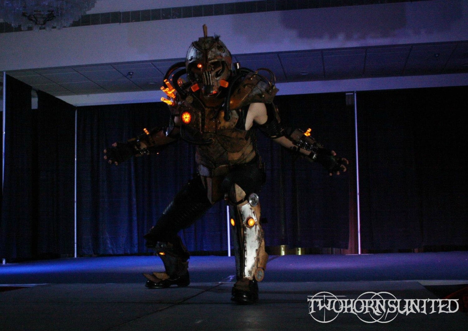 The Steam Freak 2.0 LIGHT UP Steampunk Wasteland Apocalypse full suit with steam unit