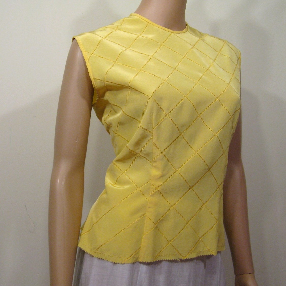 Vintage 1950s Blouse // BUTTERCREAM // KORET // S/M