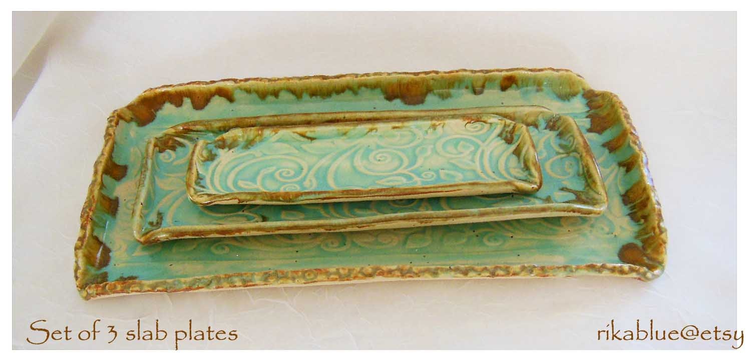 Set of 3 Slab Plates