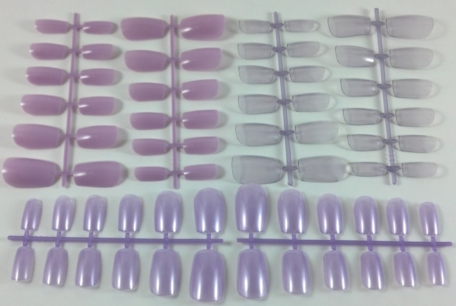 Spring Purple Trio Fake Nails for DIY Nail Art  / Nail Spine / False Nails / Blank Nails