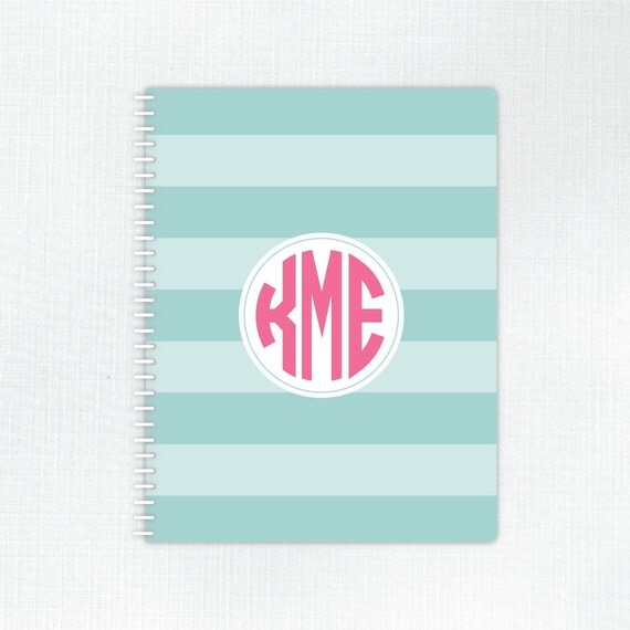 Personalized Spiral Bound Notebook - Wide Stripe Collection Il_570xn