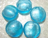 Reduced Price Lampwork Glass Ice Blue bead destash