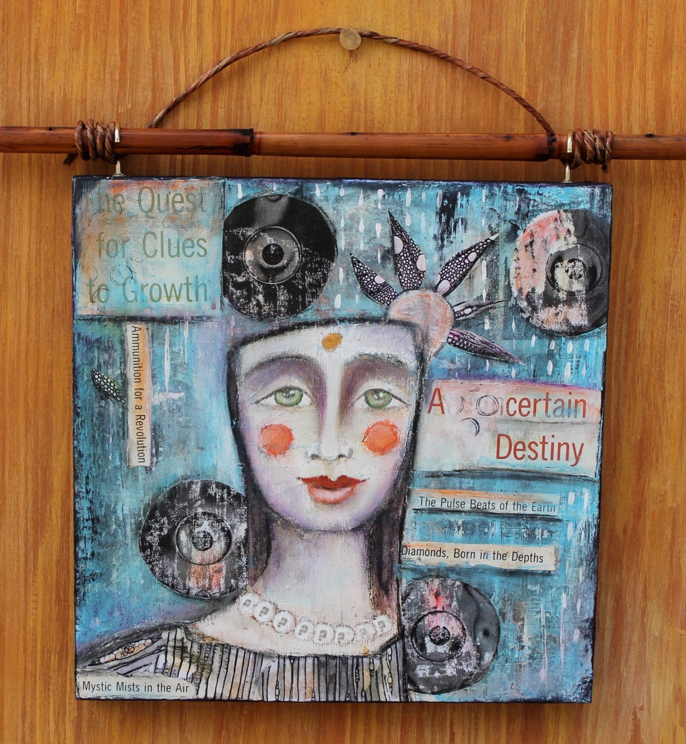 Mixed Media on Wood/ On the Edge of Bloom