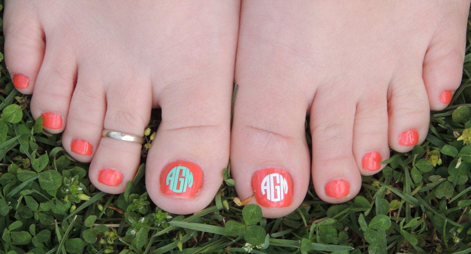12 EXTRA Small (NAIL) Monogram/Initial Vinyl Decals