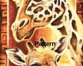 Giraffes N3. Counted Cross Stitch Pattern. PDF Files. Free shipping.