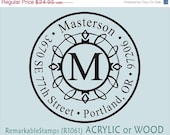 ON SALE Address Rubber Stamp -  Etsy Design (R1061) - Mounted Acrylic or Knob Custom Monogram