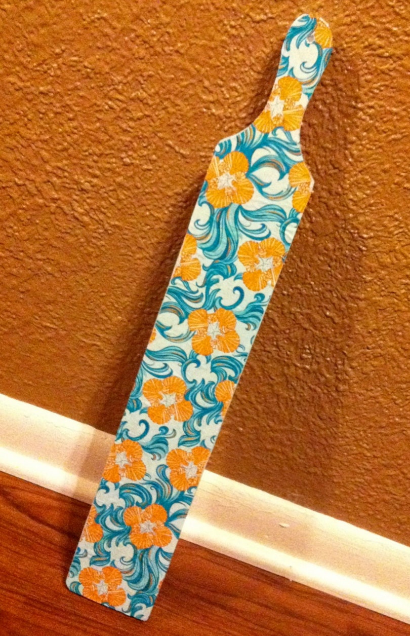 Lilly Pulitzer "Unfinished" Sorority Paddle in "Do the Wave" Print