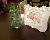 Pink Baby Girl Photo Frame With Name Banner
