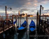 Venice Home Decor Gondola Print Fine Art Print 12x18 20x30 Photography Venice waterfront Gondolas Print