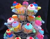 Baby Shower Favors Washcloth Cup Cakes 24 pieces Rainbow Theme Shabby Chic You are my Sunshine