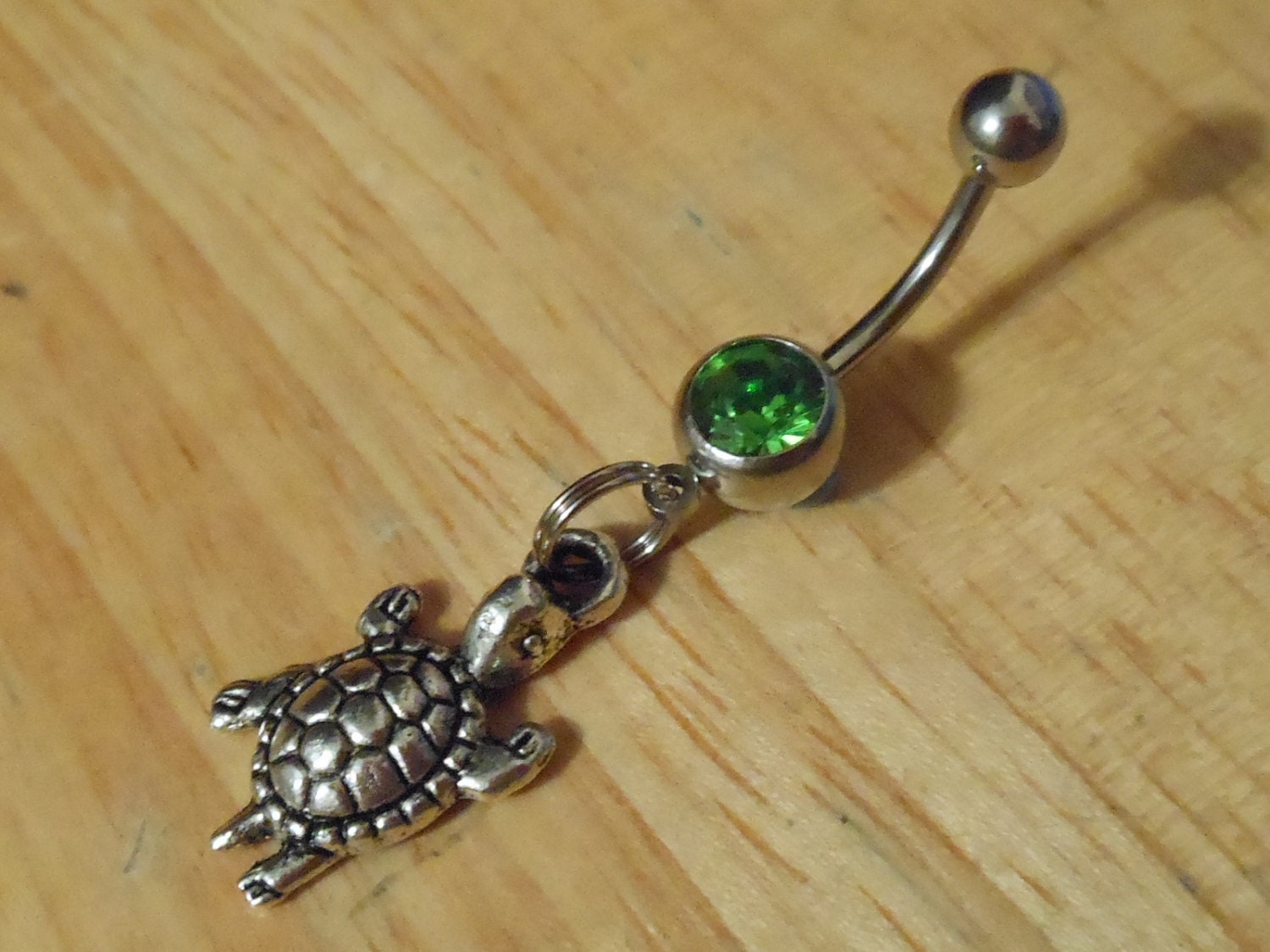 Belly button ring - turtle belly button ring