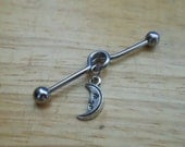 Industrial Barbell - Silver Moon Industrial Barbell - Industrial Piercing