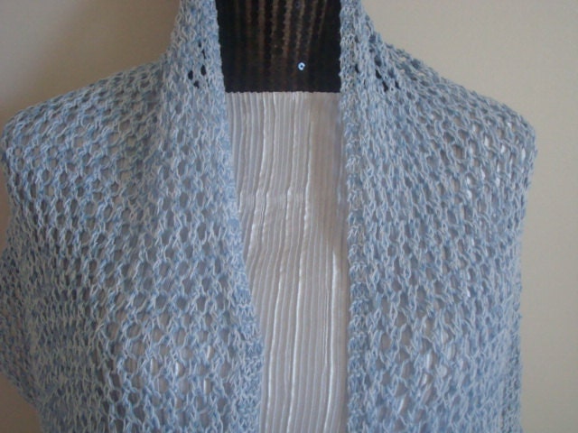 Knit Lace Shawl/Scarf  Blue.Summer/Spring.New item.Light.Woman.Mom.Gift.Cotton.Ready  to  ship.SELECT  your  color.