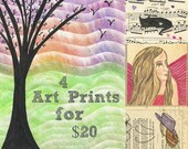 Set of 4 Mix and Match Art Prints