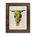 Take the Bull by the Horns Western Proud Print on an Unframed Upcycled Bookpage