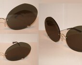 Huge inward Oval Cosplay Costume Glasses.