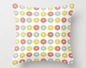 Pillow Cover, Balloons Pillow, Throw Pillow, Nursery Room Pillow, 16x16 Pillow Decorative, Home Decor -  Balloon Hearts