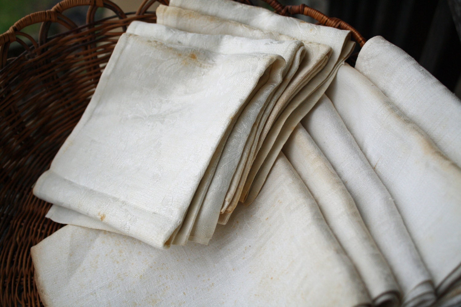 10 Vintage Linen napkins
