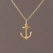 Gold Tiny Anchor Necklace also available in silver