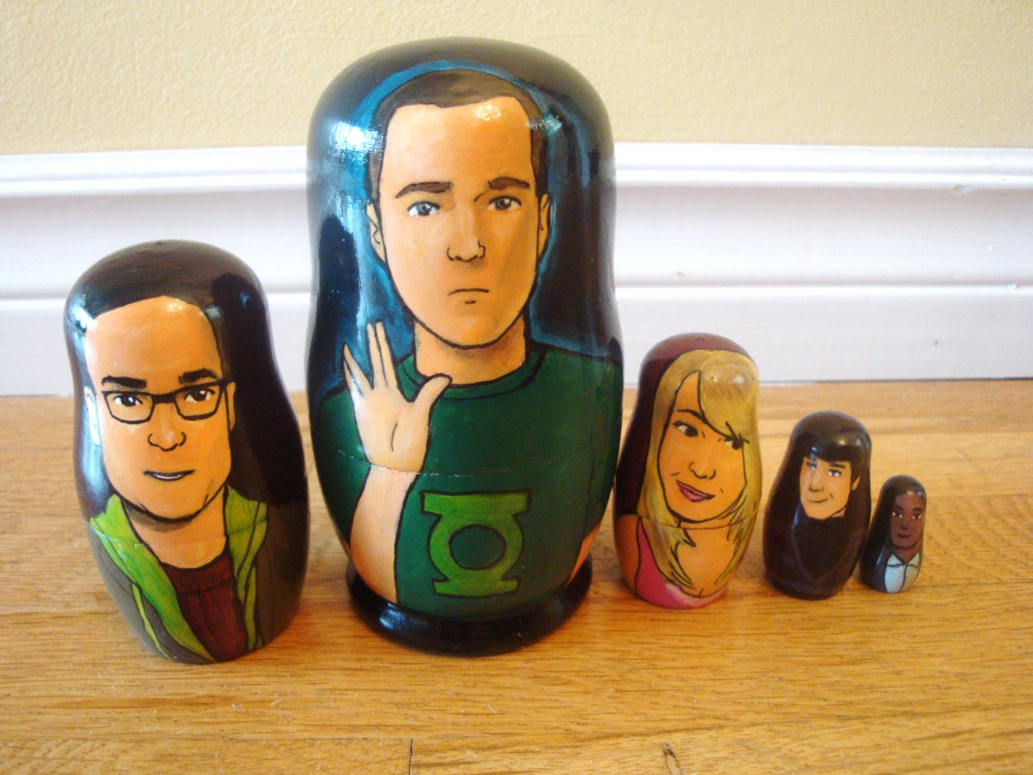 Set of Five The Big Bang Theory Nesting Dolls