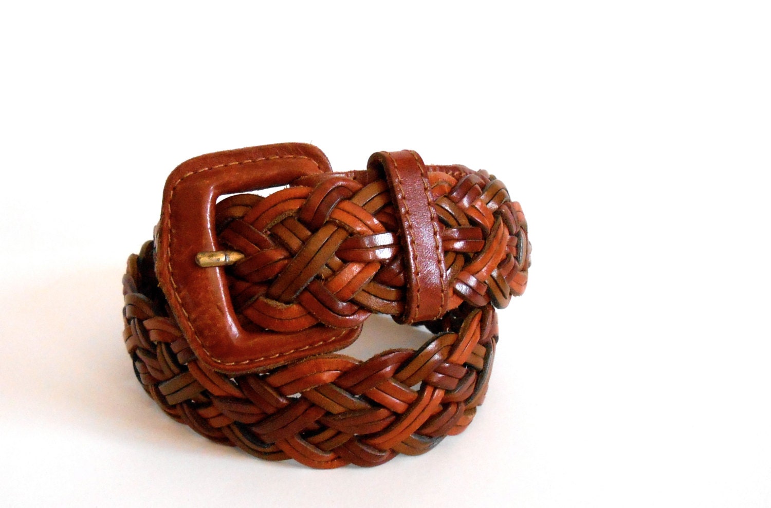 Vintage Braided Leather Belt. Hippie Boho Gypsy Festival Adjustable belt Unisex Gift. Unique Gift. Small FREE SHIPPING