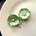 Mint Flower Bobby Pins, Cute Fabric Hair Clips, Small Satin Flowers, Pastel Wedding Accessories, for Women and Girls, Pearl