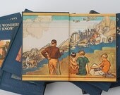 The Wonderland Of Knowledge Encyclopedia Set - 1960 Mid Century Hardcover Book Bundle, Home Decor For Office, Gift For Grandkids,