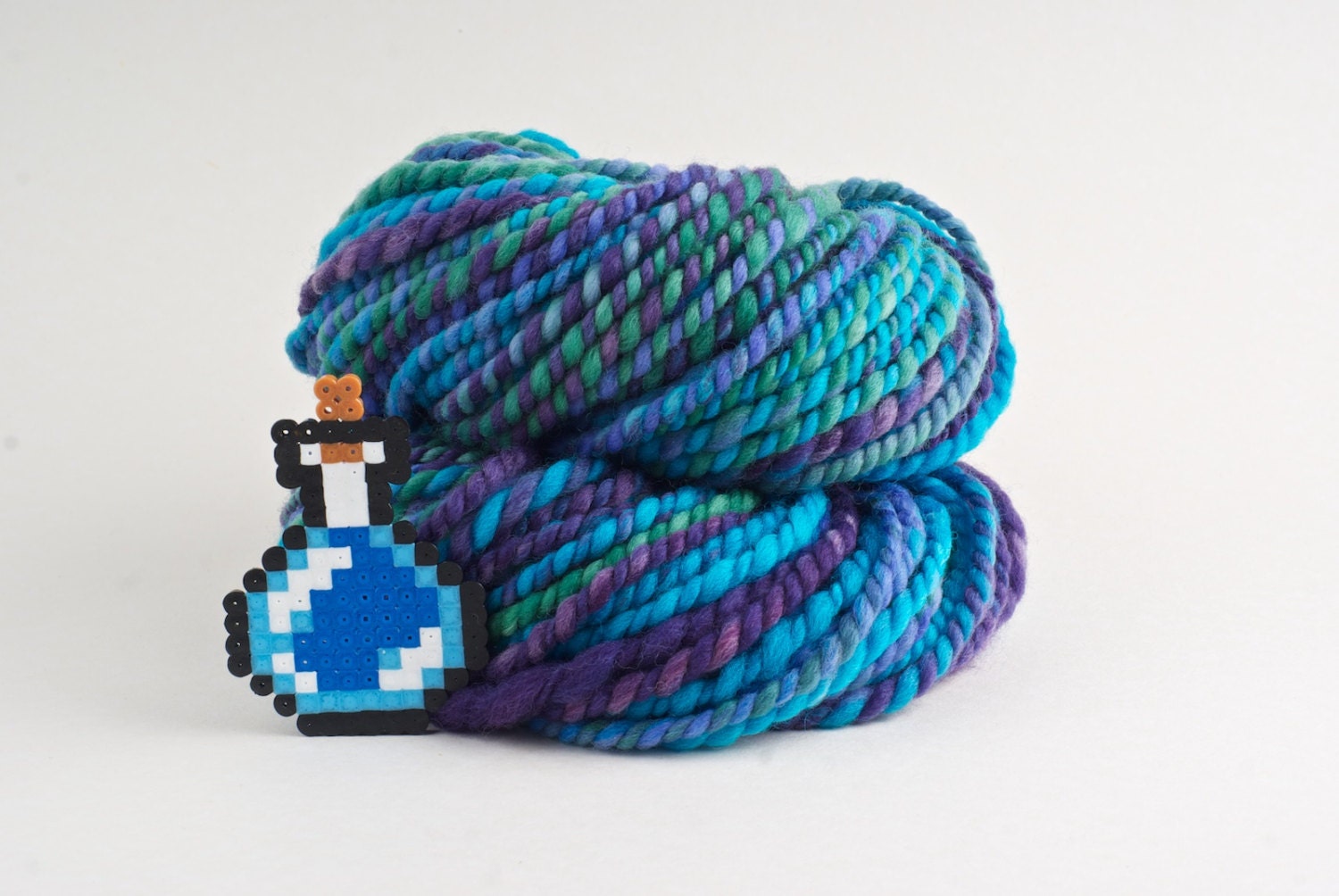 Handspun Yarn - Merino Bulky - In Blues and Purples - Magic Potion