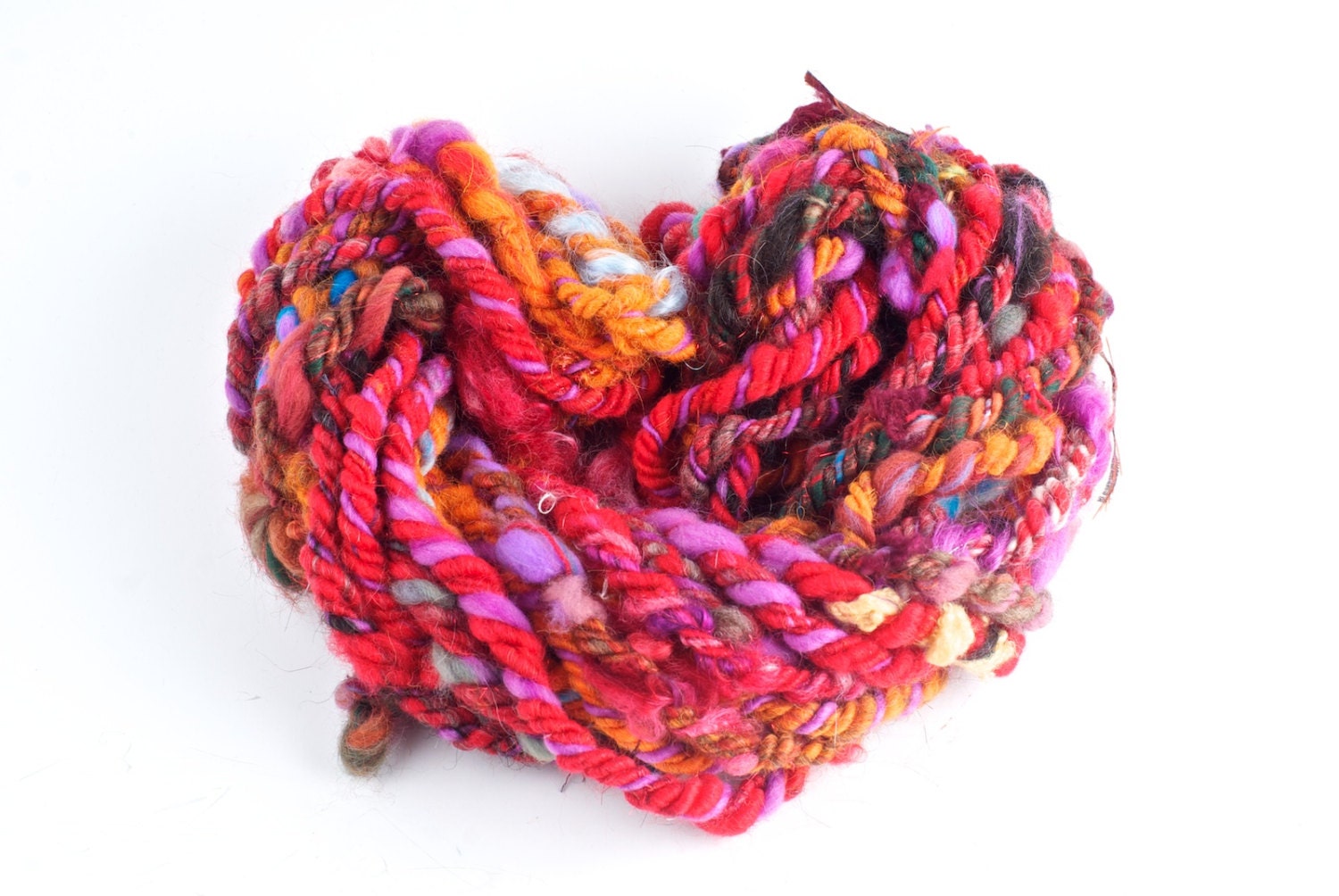 Handspun Art Yarn - Textured yarn - Wake UP