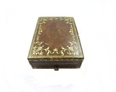 Vintage Jewelry Box French Box Brown and gold