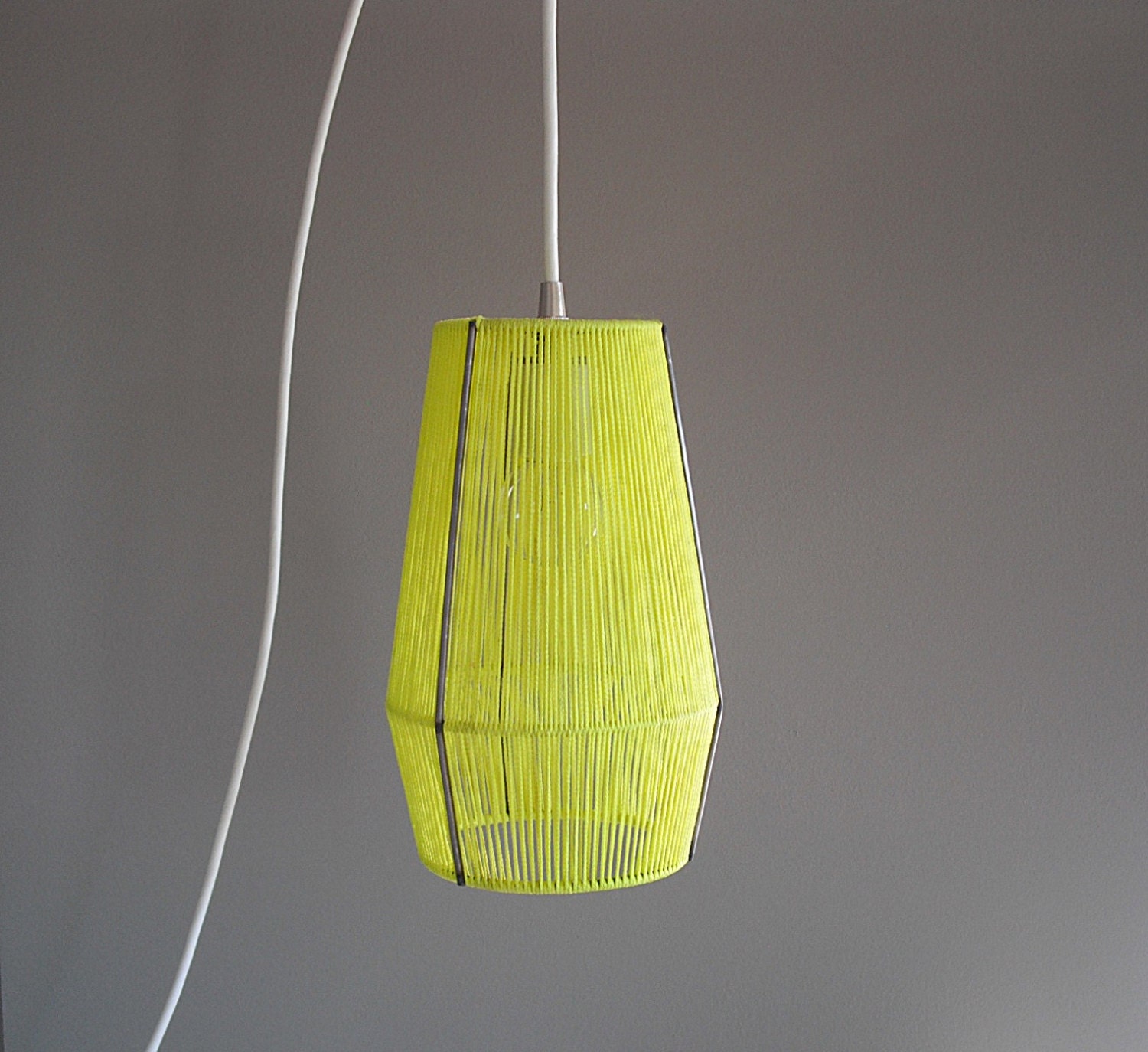 Neon Yellow Hanging Pendant String Shade