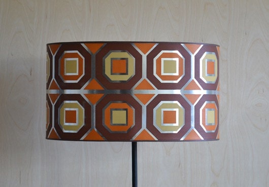 Vintage Modern Geometric Oval Lampshade