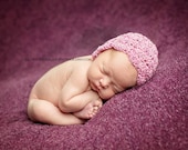 Newborn Photo Prop: Newborn Bonnet, Newborn Crochet Hat, Spring Summer Photography Props