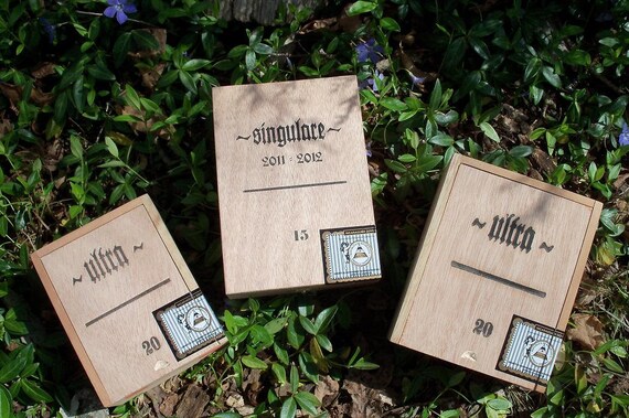 Buy cigar brands gifts - Cigar Boxes Trio Same Brand Different Sizing Illusione Ultra &amp; Singulace Man Gift Crest Logo
