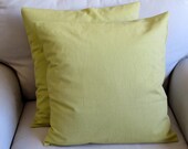 granny smith green cotton duck pillow covers with inserts