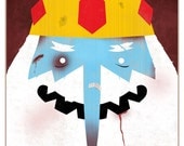 Adventure Time - Ice King - Awsome Aftermath - 11x14- adventure time, ice king, finn, jake, cartoon