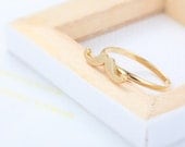 Adjustable Mustache Ring - Gold // R0018-GD // Adjustable Ring, Everyday Jewelry, Birthday Gift, Simple, Chic