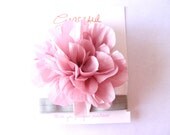 Blush Crinkled Flower Headband Set-  Flower and 2 Interchangeable Headbands