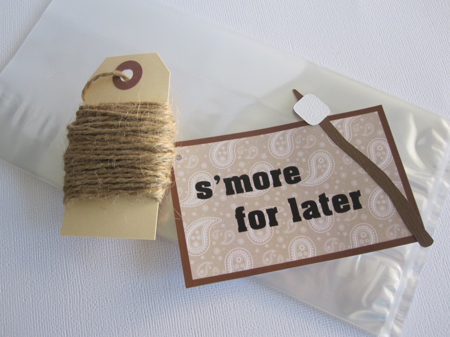 8 S'more for Later Tags, 8 Bags and 5 Yards of Jute Il_570xn