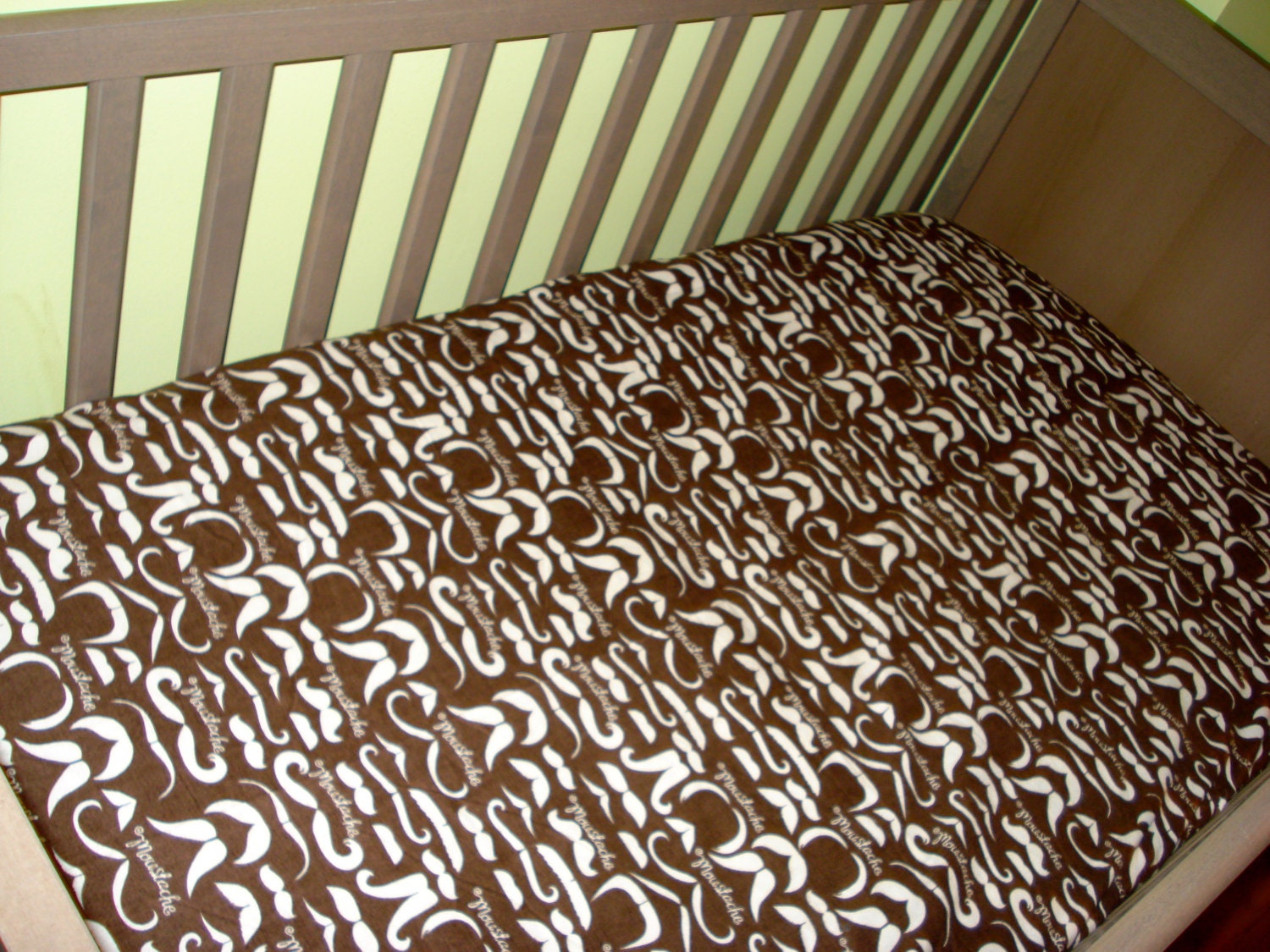mustache baby boy crib sheet
