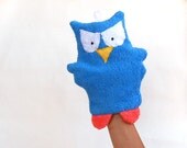 Owl Baby Washcloth Baby Shower gift Bath Mitt