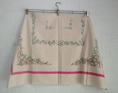 Pink Floral and Stripe Tablecloth - Rectangle