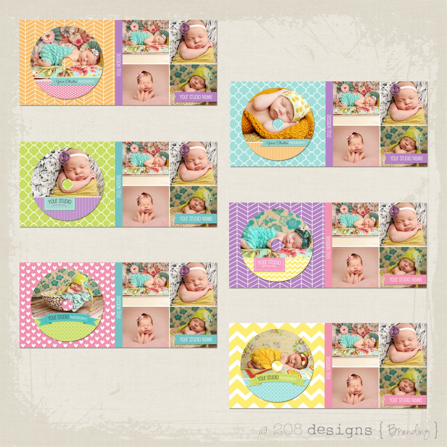 INSTANT DOWNLOAD - cd Case and cd Label Template for Professional Photographers - Ella Collection