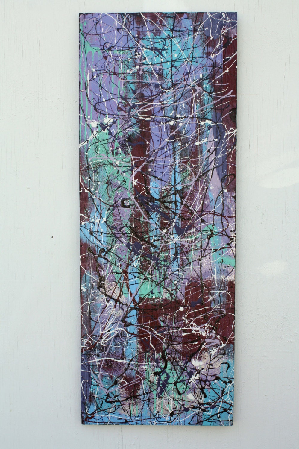 Buy paradon cigars - Original abstract Jackson Pollock style modern drip contemporary urban pop painting by Chris Riggs