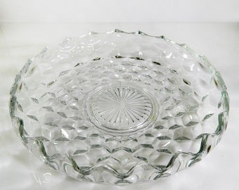 Footed Lily Pond Bowl - Fostoria - American - Clear - Large Shallow Bowl - HTF - Elegant Glass