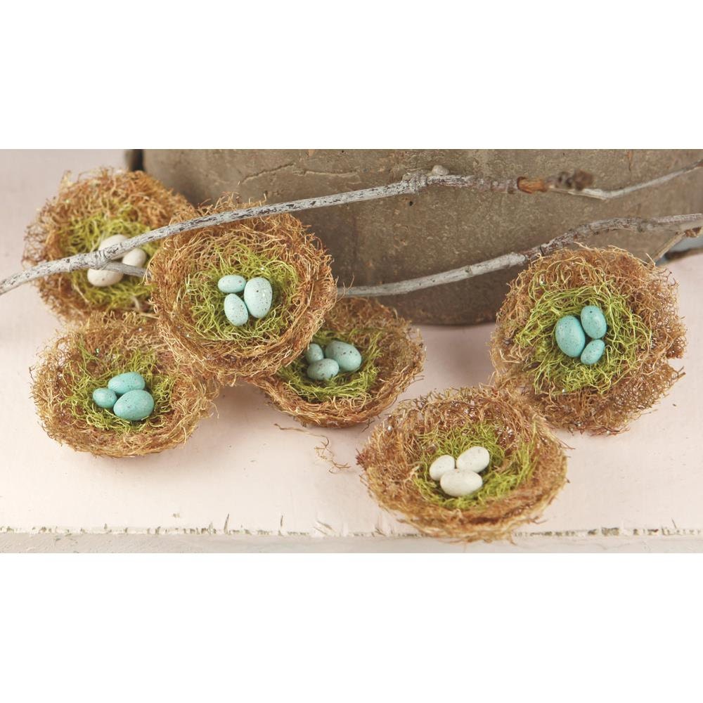 Cradle Bird Nest With Eggs Embellishment by Prima Marketing