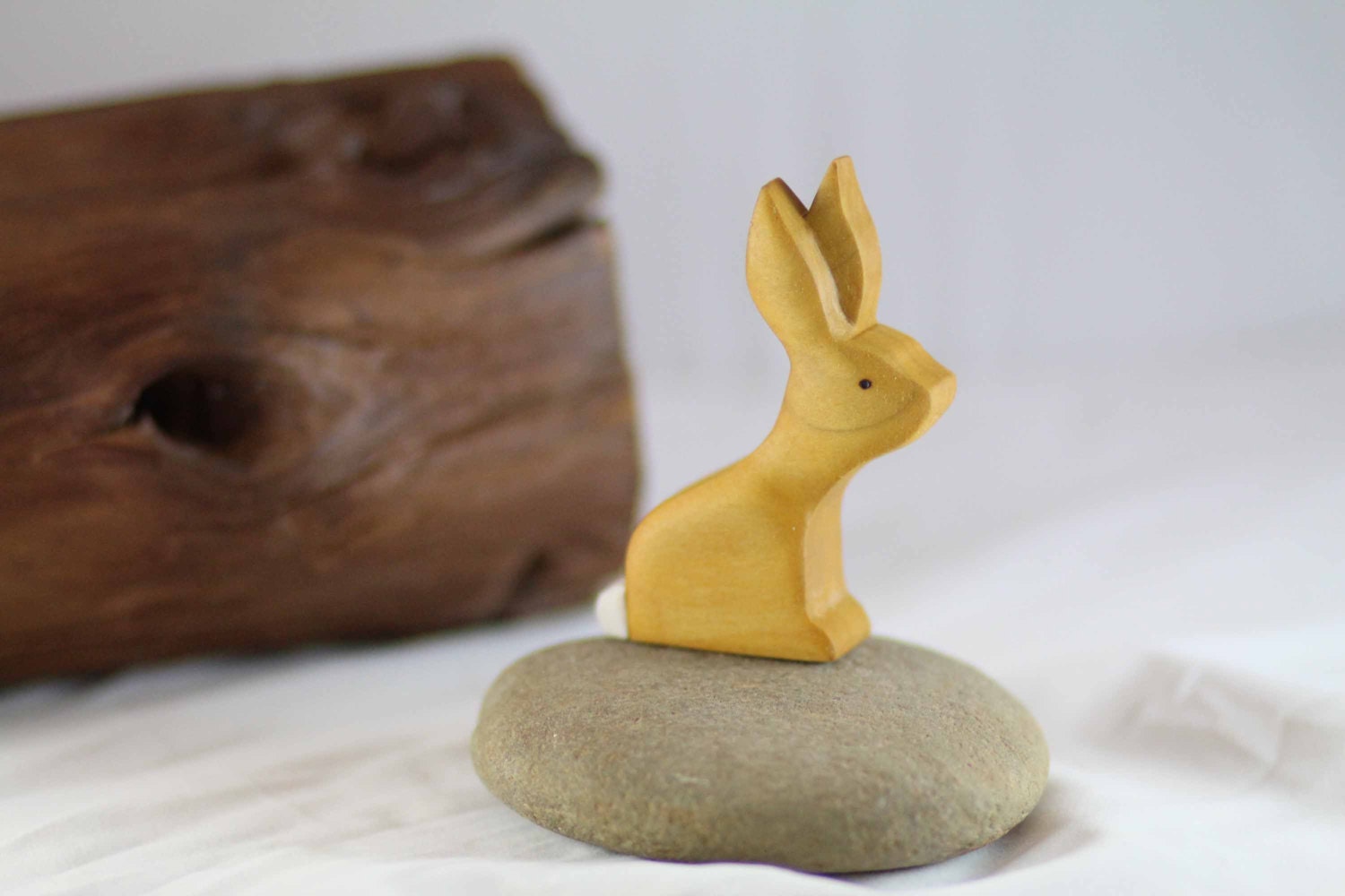 Rabbit Wooden Toy - Bunny - Easter - Nature Table - Waldorf Animal