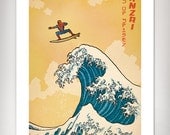 SURFS UP SPIDEY Limited Edition Art Print 11x17 by Rob Osborne