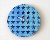 Unique Wall Clock, Small Clock, Blue Wall Clock, Star Clock, Home and Living, Home Decor, Decor and Housewares