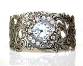 Silver Women Wrist Watch  - Vintage style - Victorian Gothic Steampunk  Watch - Victorian Gothic Jewelry